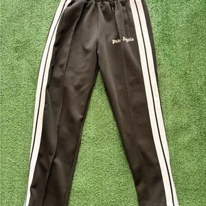 Palm Angels Brown Joggers with White Stripes